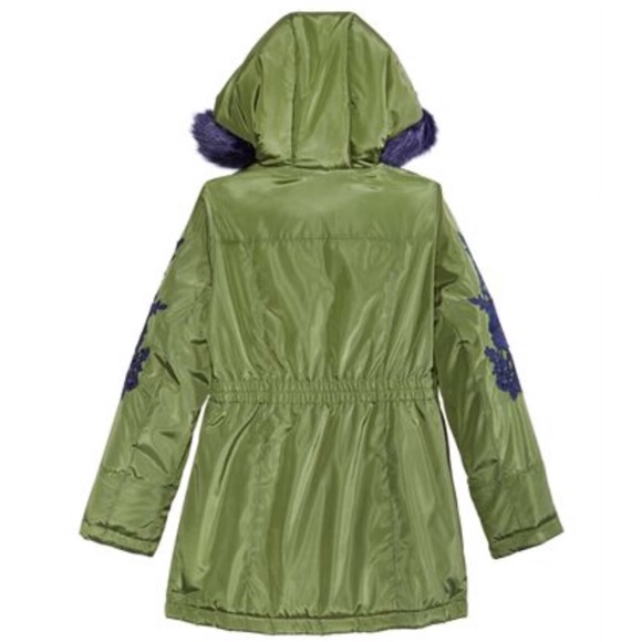 Jessica Simpson Girls Size 14 Embroidered Parka - Picture 2 of 3